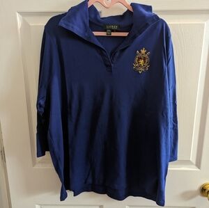 Ralph Lauren blue polo embroidered logo